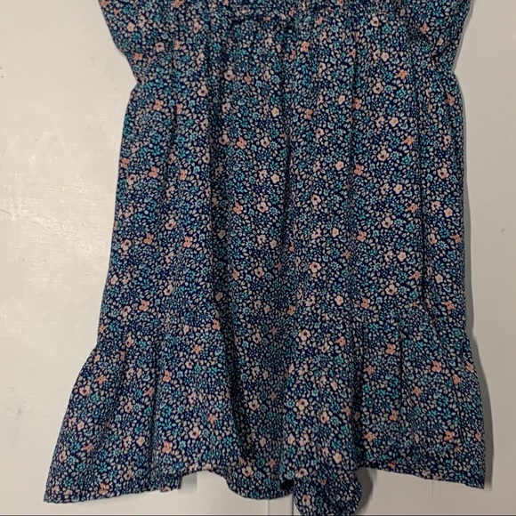 Socialite Sleeveless Romper in Blue Ditsy - Picture 6 of 11